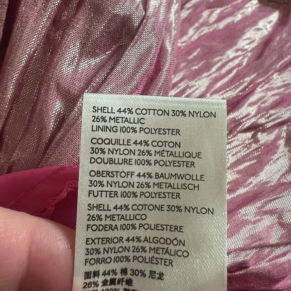 Anthropologie Maeve Alicia Crinkled Metallic Maxi Skirt - Size 8 - Picture 7 of 7